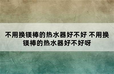 不用换镁棒的热水器好不好 不用换镁棒的热水器好不好呀